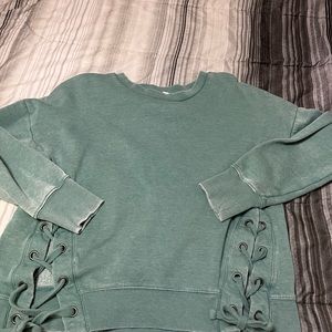 Lace up sweatshirt